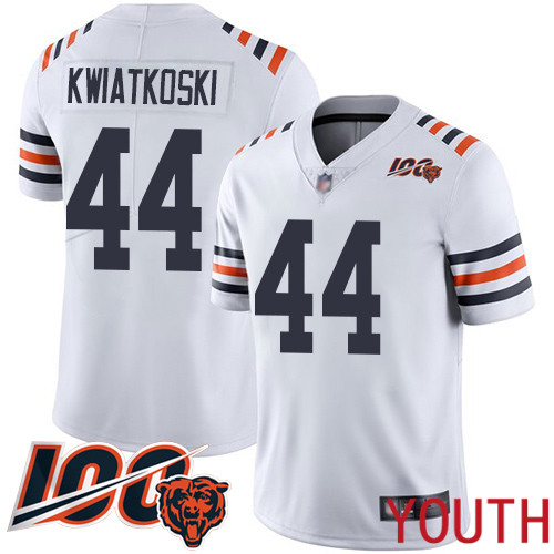 Chicago Bears Limited White Youth Nick Kwiatkoski Jersey NFL Football #44 100th Season->chicago bears->NFL Jersey